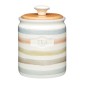 Classic Collection Striped Ceramic Tea Caddy