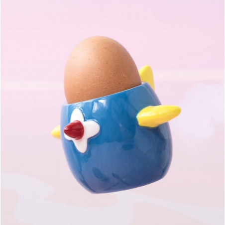 KitchenCraft Ceramic Aeroplane-Shaped Novelty Egg Cup