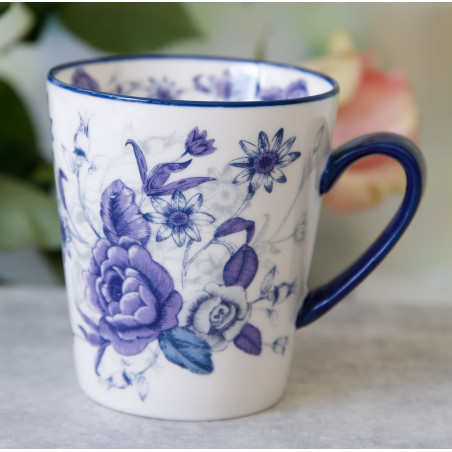 London Pottery Blue Rose 300ml Ceramic Mug