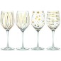 Mikasa Cheers Metallic Gold Set Of 4 14Oz Wine Glasses