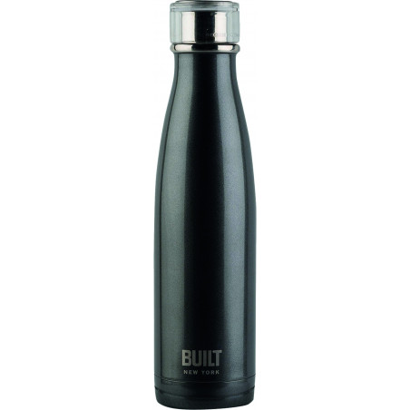 Built 500ml Double Walled Stainless Steel Water Bottle - Charcoal