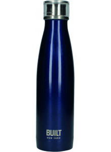 Built 500ml Double Walled Stainless Steel Water Bottle Midnight Blue