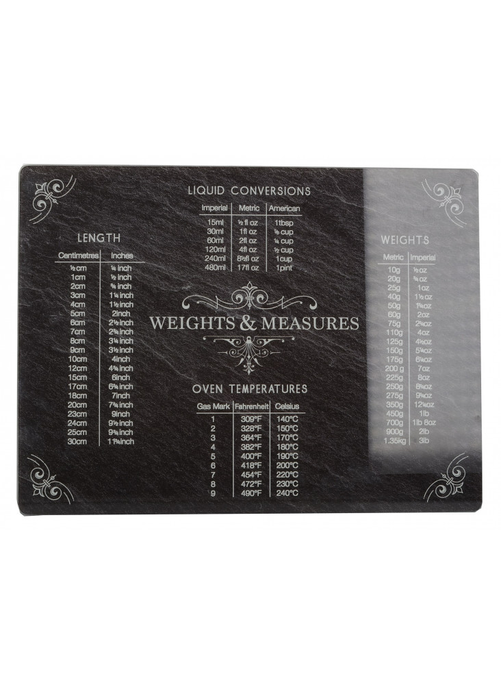 Creative Tops Slate Effect Weights And Measures Work Surface Protector