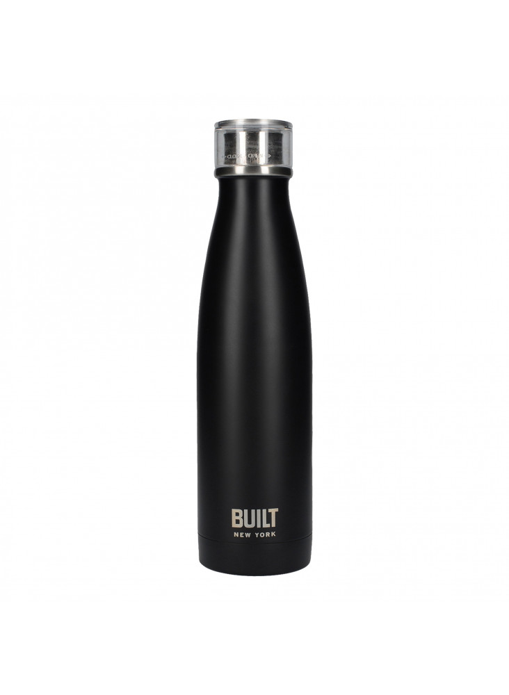 Built 500ml Double Walled Stainless Steel Water Bottle - Black