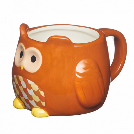 KitchenCraft Painted Ceramic Novelty Owl Mug