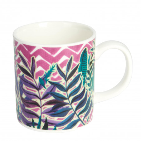 KitchenCraft Espresso Mug - Exotic Leaves Design