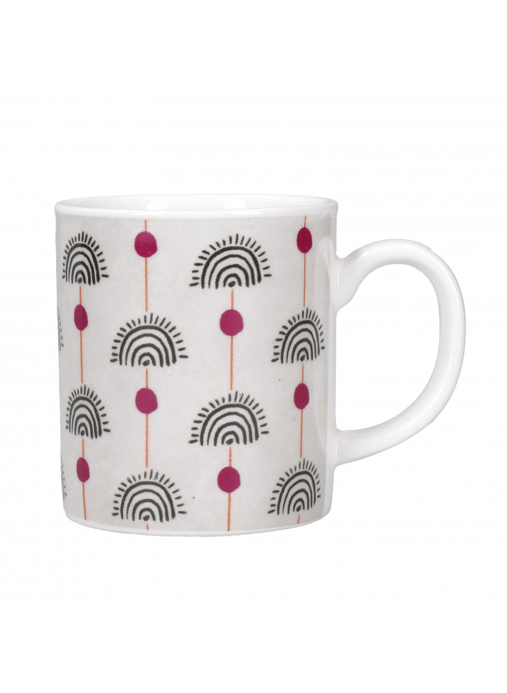 KitchenCraft Espresso Mug - Exotic Rainbow Design