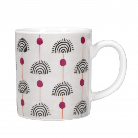 KitchenCraft Espresso Mug - Exotic Rainbow Design