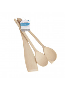 KitchenCraft Set of Three Beech Wood Utensils