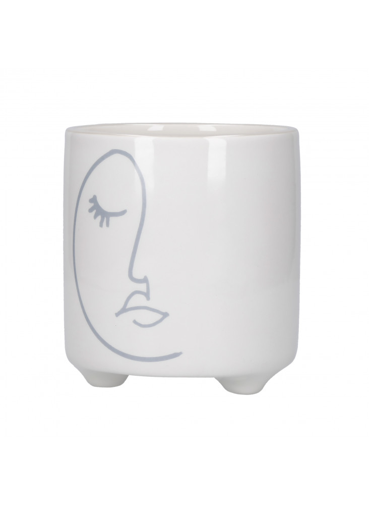 KitchenCraft Mini Planter with Abstract Face Design