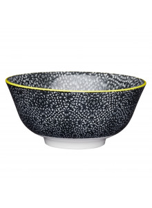 KitchenCraft Black and White Floral Ceramic Bowls