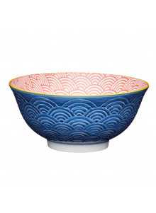 KitchenCraft Blue Arched Pattern Ceramic Bowls