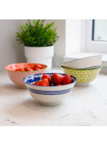 KitchenCraft Blue and White Greek Style Ceramic Bowls