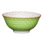 KitchenCraft Bright Green Geometric Print Ceramic Bowls