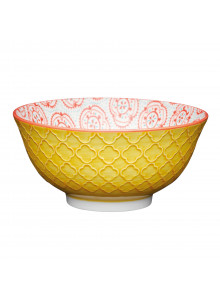 KitchenCraft Bright Yellow Floral Ceramic Bowls