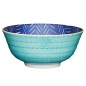 KitchenCraft Contrasting Blue Chevron and Spotty Ceramic Bowls