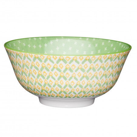 KitchenCraft Green Geometric Ceramic Bowls