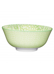 KitchenCraft Green and White Tile Effect Ceramic Bowls