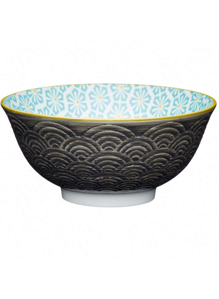 KitchenCraft Grey Arched Pattern Ceramic Bowls