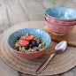 KitchenCraft Leaf Print and Terracotta Look Ceramic Bowls