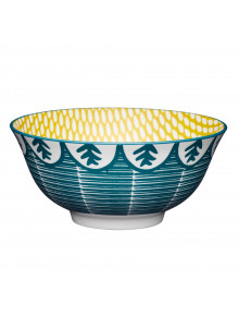 KitchenCraft Leafy Green Print Ceramic Bowls