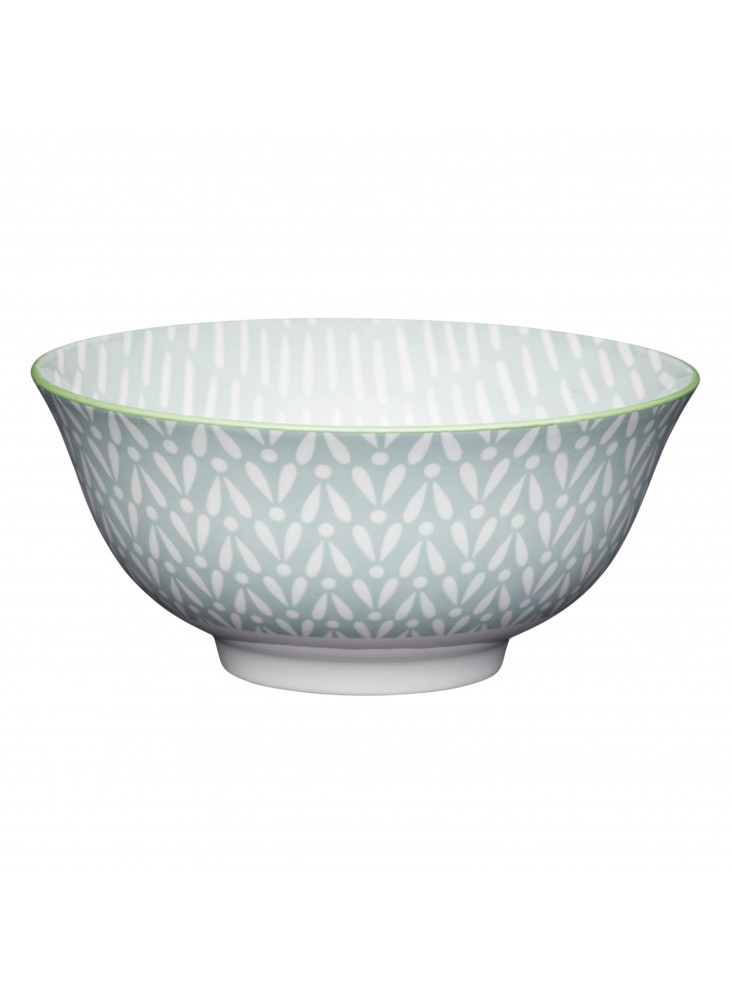 KitchenCraft Light Grey Pattern Ceramic Bowls