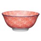 KitchenCraft Red Floral and Blue Edge Ceramic Bowls