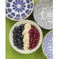 KitchenCraft Patterned Cereal Bowl Set in Gift Box, Ceramic, 'World of Flavours' Designs, 15cm, 4 Pieces