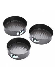 KitchenCraft Three Piece Non-Stick Spring Form Cake Tin Set