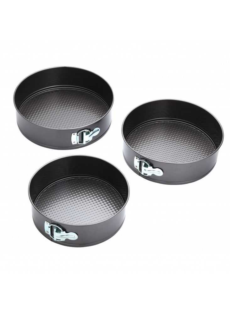 KitchenCraft Three Piece Non-Stick Spring Form Cake Tin Set