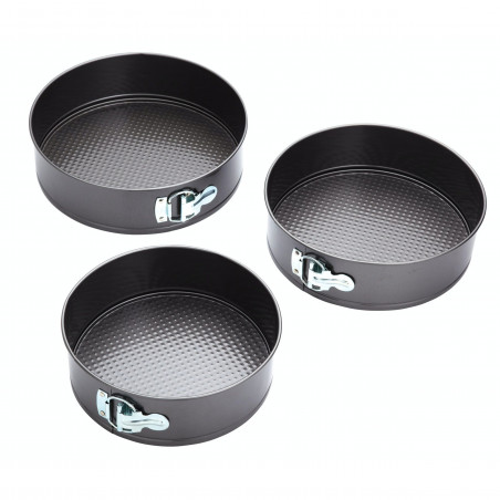 KitchenCraft Three Piece Non-Stick Spring Form Cake Tin Set