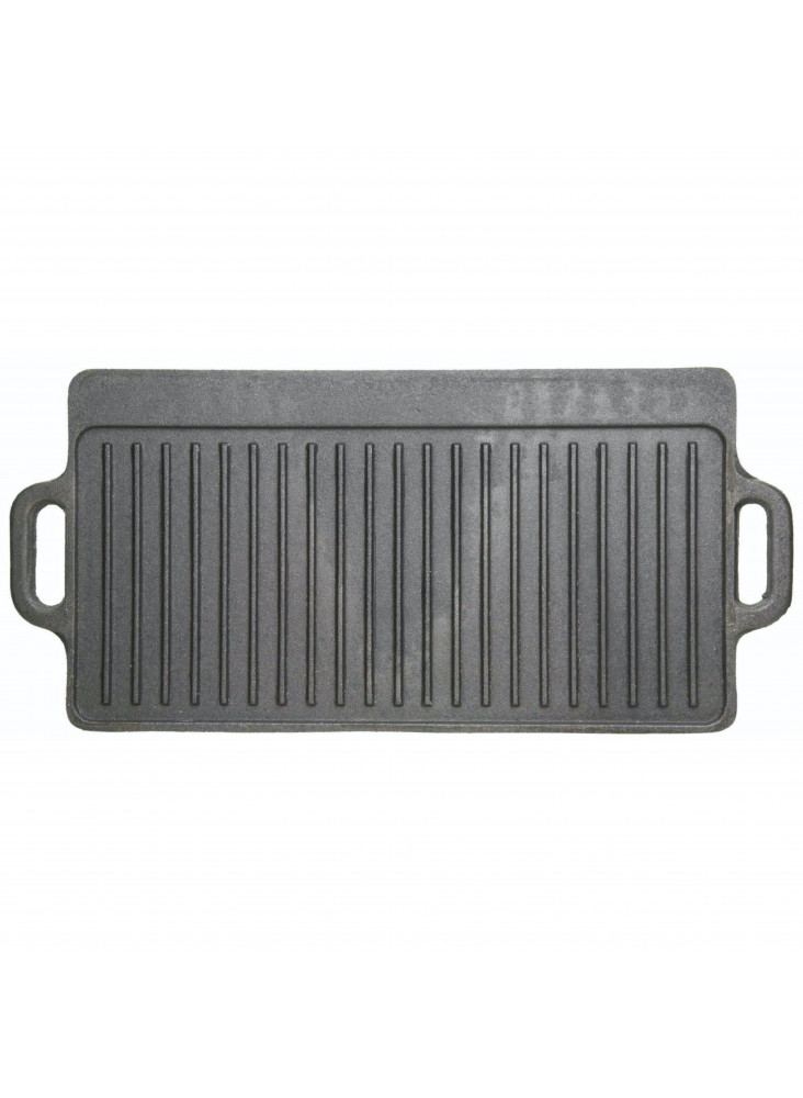 KitchenCraft Deluxe Cast Iron Griddle 45cm x 23cm