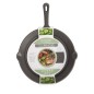 KitchenCraft Deluxe Cast Iron 24cm Round Plain Grill Pan