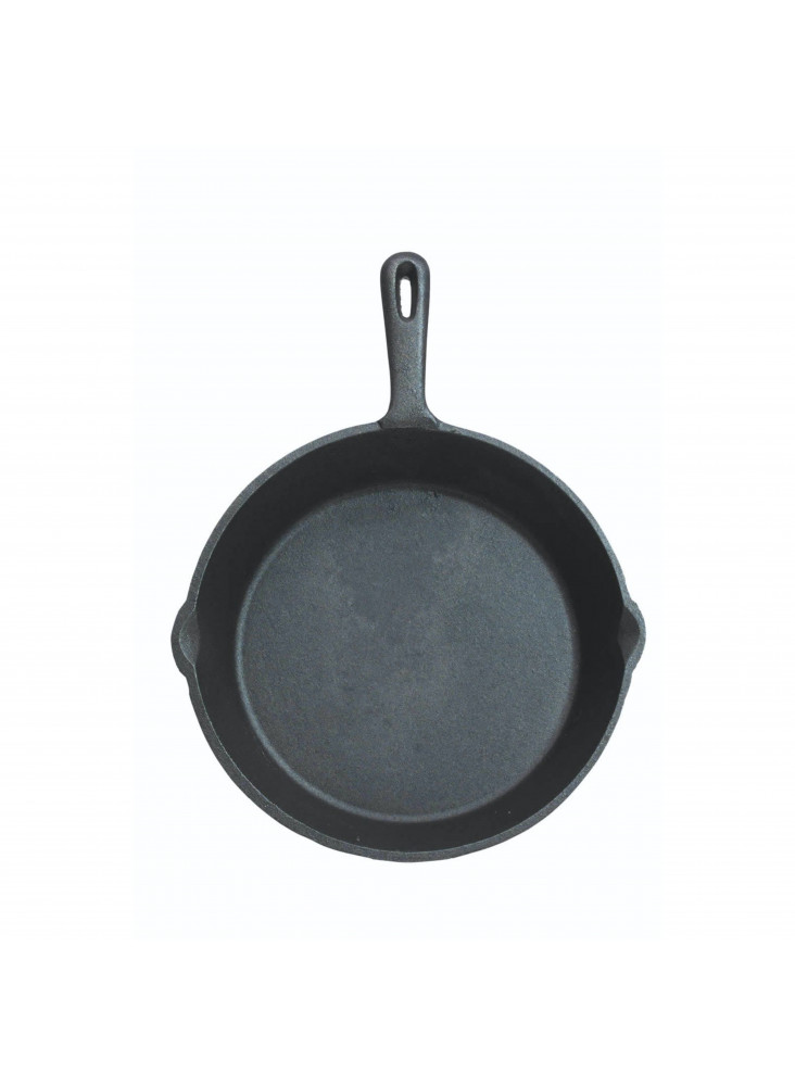 KitchenCraft Deluxe Cast Iron 24cm Round Plain Grill Pan