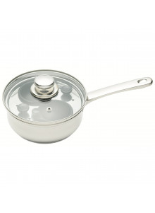 KitchenCraft Stainless Steel 16cm Two Hole Egg Poacher