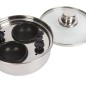 KitchenCraft Stainless Steel 16cm Two Hole Egg Poacher