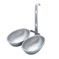 KitchenCraft Silver Stainless Steel Non-Stick Twin Egg Poacher