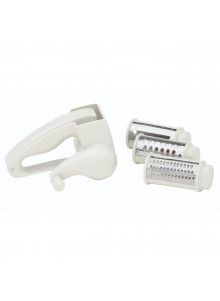 KitchenCraft Plastic Rotary Grater Mill With Three Blades