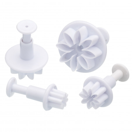 KitcheCraft Set of 4 Flower Fondant Plunger Cutters