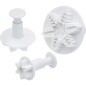 Sweetly Does It Set of 3 Snowflake Fondant Plunger Cutters