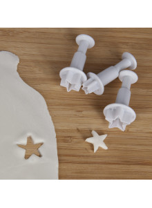 Sweetly Does It Set of 3 Star Fondant Plunger Cutters