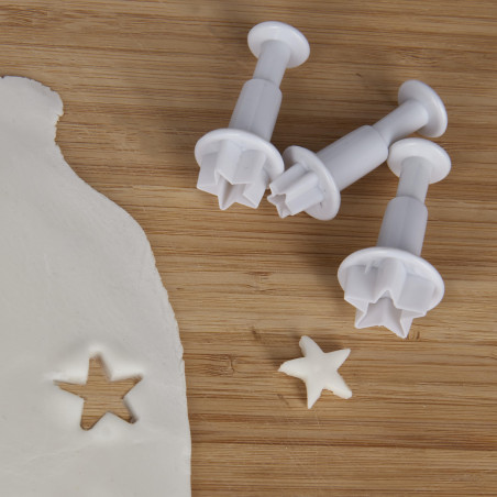 Sweetly Does It Set of 3 Star Fondant Plunger Cutters