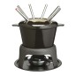 MasterClass Cast Iron Enamelled Black Fondue Set