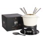 MasterClass Cast Iron Enamelled Cream Fondue Set