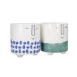 KitchenCraft Set of 2 Ceramic Plant Pots with Happy Face Designs