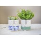 KitchenCraft Set of 2 Ceramic Plant Pots with Happy Face Designs