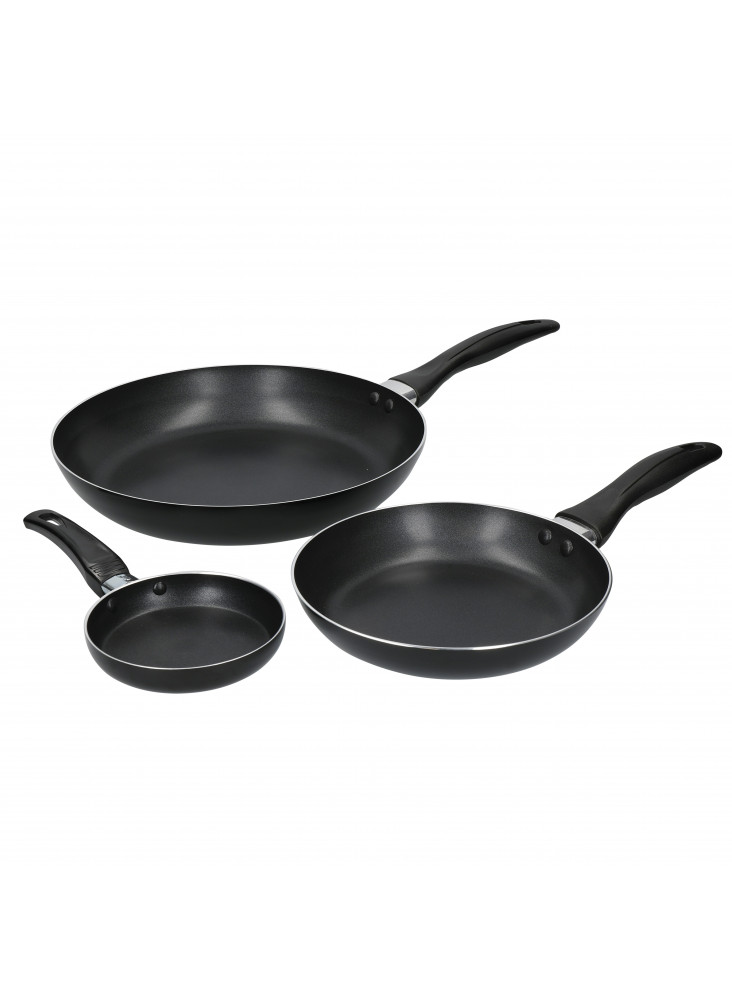 KitchenCraft Non-Stick Frying Pan Set - 28cm, 20cm, 12cm