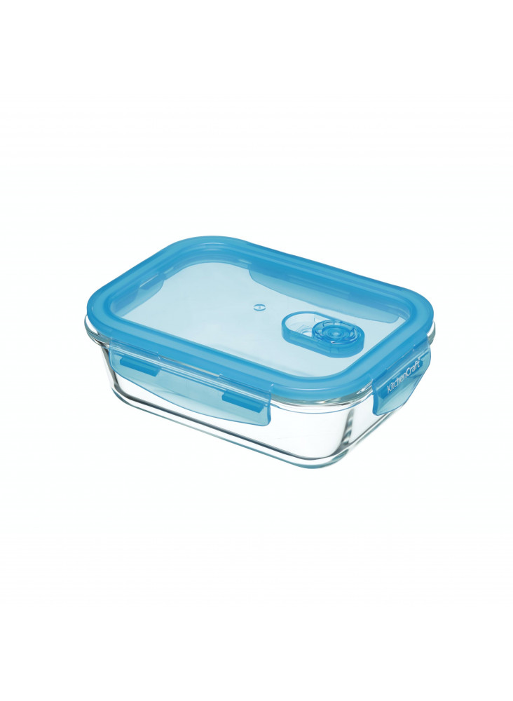 KitchenCraft Pure Seal Glass Rectangular 600ml Storage Container