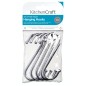 KitchenCraft Pack of Five 10cm Chrome Plated 'S' Hooks