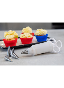 KitchenCraft Icing Syringe With Stainless Steel Nozzles